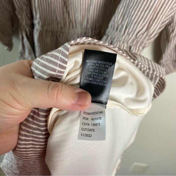 Torrid Striped Mini Cotton Poly Blouson Sleeve Shirt Dress 2X NWT 40056348 - Picture 13 of 16